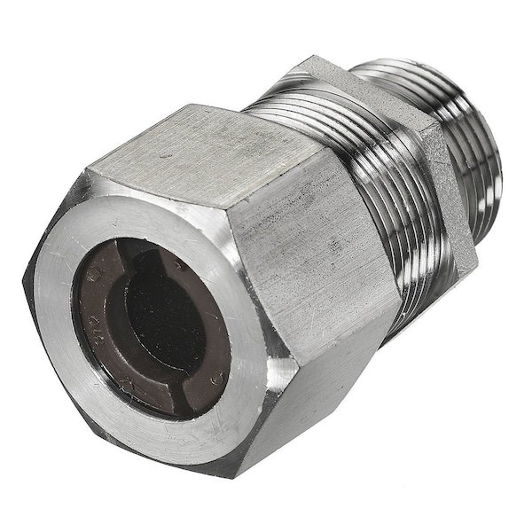 Cord Connectors, Straight Male, .50"- .63" (12.7- 15.9), Stainless Steel